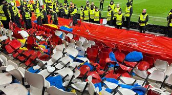 Fener taraftarının Nottingham Forest'ın stadına verdiği zarara bakın