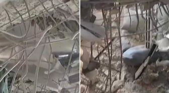 İsrail'in Hayfa kentinde şiddetli patlamalar yaşanıyor, füze evin çatısında patladı