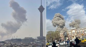 Tahran'da peş peşe patlamalar! İşte ilk görüntüler
