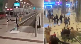 Görüntüler Dubai'den! İran İHA'ları havalimanını savaş alanına çevirdi