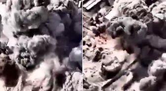 Tahran'a saldırı anı! Patlamanın büyüklüğü kamerada
