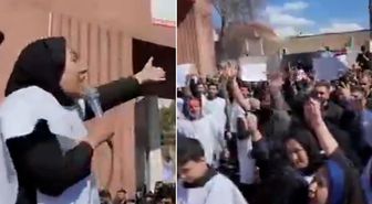 Taşın üstüne çıkıp ülkesinin erkeklerine meydan okudu