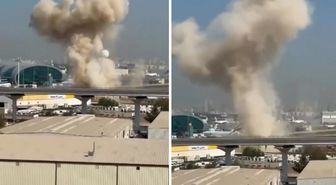 İran, Dubai Havalimanı'nı vurdu! Uçuşlar askıya alındı