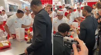 Oscar'ı kazandı, kutlamayı burgercide yaptı