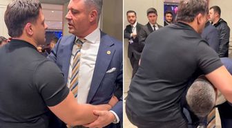 Sadettin Saran, dünya şampiyonu güreşçi Rıza Kayaalp'ı kaldırıp fırlatmaya çalıştı