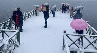 İstanbul'un yanı başı beyaza büründü! Yerde 20 santimetre kar var