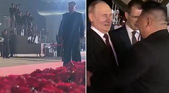 Böylesi görülmedi! Kim'den Putin'e görkemli karşılama
