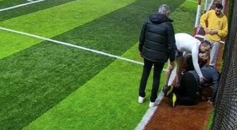 Halı saha maçında kalbine yenik düştü: O anlar kamerada