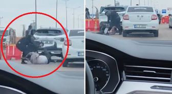 Diyarbakır'da trafikte yol verme kavgası kamerada