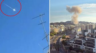 İran'ın İsrail'in güneyine misillemesinde Eilat kentinde bir noktaya füze isabet etti