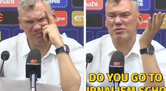 Sarunas Jasikevicius'u delirten soru! Gazeteciyi rezil etti