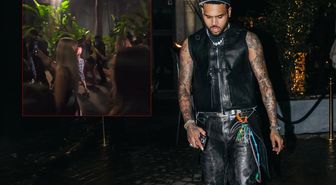 Chris Brown mekandan çıktı, onlarca kadın peşine takıldı! O anlar olay oldu