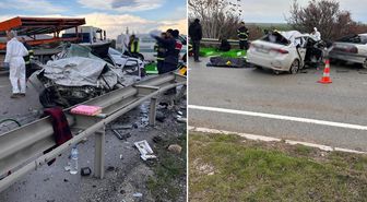 Araç karşı şeride geçti! Katliam gibi kazada 4 kişi feci şekilde can verdi