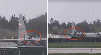 İrlanda'da ABD askeri uçağına baltalı saldırı