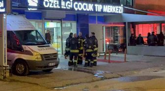Çocuk tıp merkezinde korkutan yangın: Hastalar tahliye edildi
