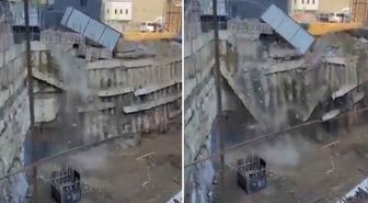 Fenerbahçe Stadı'nın yanındaki inşaatta istinat duvarı çöktü