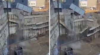 Fenerbahçe Stadı'nın yanındaki inşaatta istinat duvarı çöktü