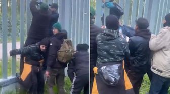 Sığınmacılardan olay video! Polonya'ya kaçak olarak böyle girdiler