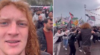 Amerikalı gezgn Diyarbakır'da protestonun ortasında kaldı