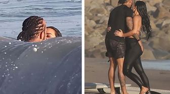 Kim Kardashian ve Lewis Hamilton, sörf yaparken aşk tazeledi