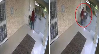 Apartman girişinde pes dedirten görüntü: Süpürge sapıyla kendini tatmin etti