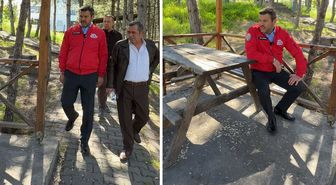 Parkta yere atılan çekirdek kabuklarını gören Karabük Belediye Başkanı Çetinkaya çileden çıktı