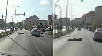 Otomobilin çarptığı üniversite öğrencisi yaralandı