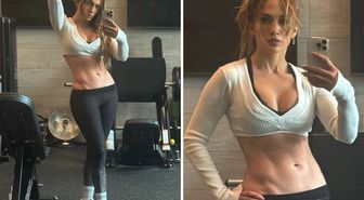56 değil sanki 26! Jennifer Lopez kusursuz fiziğiyle genç kızlara taş çıkarttı!