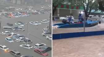 Çin'in Qinzhou şehri tamamen sulara gömüldü