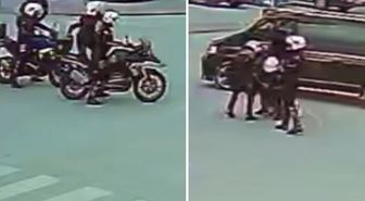 Yunus polislerinin trafikte Heimlich manevrası hayat kurtardı; müdahale anı kamerada