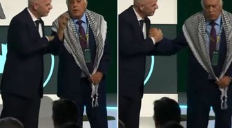 Infantino'dan skandal hareket! Filistin Futbol Federasyonu Başkanı sahneyi terk etti