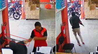 Kan donduran anlar kamerada! Kasayı boşaltan hırsıza hayatının şokunu yaşattı