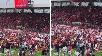 128 sene sonra ilk kez şampiyon olunca taraftarlar sahayı bastı