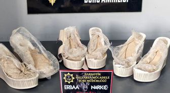 Kadın ayakkabılarının içinden uyuşturucu çıktı