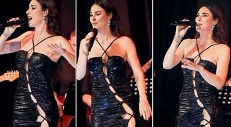 İç çamaşırı giymeden sahneye çıkan Defne Samyeli'nin görüntüleri olay oldu
