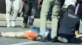 Sakarya'da çöp kamyonunun çarptığı yaya öldü; kaza kamerada