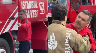 'İtfaiyeci görevini yapan gazeteciye tokat attı' iddiası
