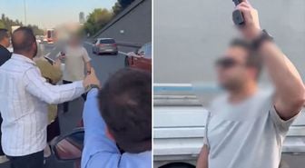 Araçların önünü kesti, 'polisim' deyip havaya ateş açtı