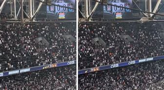 Beşiktaşlı taraftarlardan derbide olay protesto