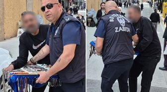 Zabıtaya yakalanan seyyar satıcının zor anları: Gariban gördünüz diye...