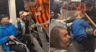 Şampiyonluk kutlamasında skandal! Metroda yaşlı adama saldırdılar