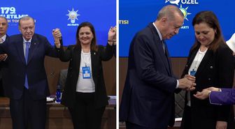Burcu Köksal'ın AK Parti rozetini taktığı törende yaşananlar