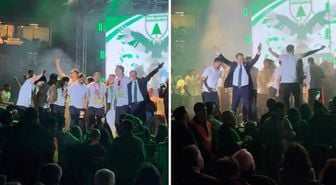 1. Lig'e yükselen Muğlaspor, Kürtçe şarkılarla kutlama yaptı
