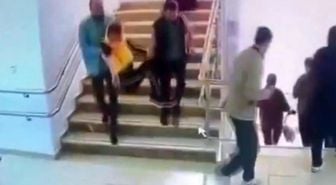 Malatya'da öğrencilerin deprem tahliyesi kamerada