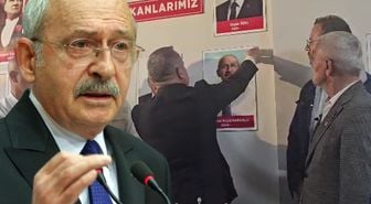 Parti binasından Kılıçdaroğlu'nun fotoğrafı kaldırıldı