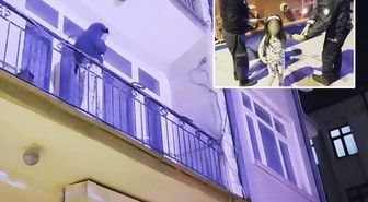 Ayrıldığı erkek arkadaşı evi bastı, kadın alt katın balkonuna atladı
