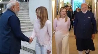 Meloni’nin Modi'yi karşıladığı kıyafet gündem oldu: Evinin bahçesinde gibi