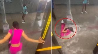 Selin vurduğu kentte korkunç görüntü! Otobüsten inince akıntıya kapıldı
