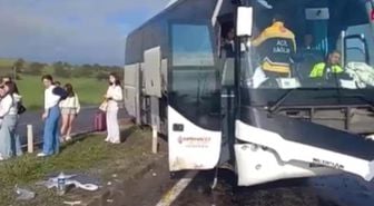 Aksaray'da tur otobüsü kaza yaptı; 14 yaralı