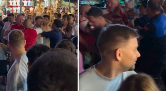 Fethiye’de Arsenal ve PSG taraftarı arasında kavga çıktı